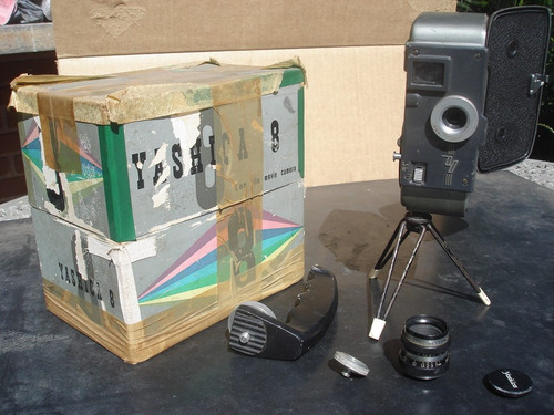 Filmadora Yashica 8mm A Corda Completa Com Caixa Original