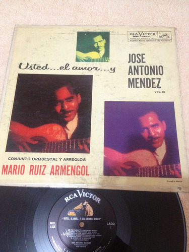 Jose Antonio Mendez Usted Y El Amor Disco De Vinil 