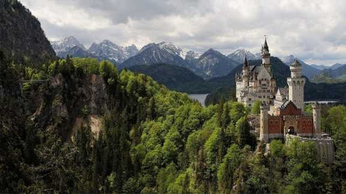 Castillo De Neuschwanstein Baviera Alemania - Lamina 45x30cm