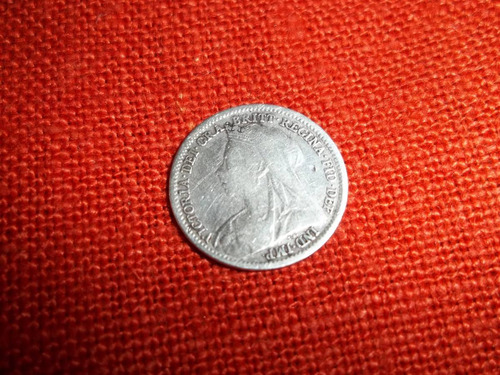 Antigua Moneda Inglesa.3 Pence Año 1898 Plata 925 Ver !!!!
