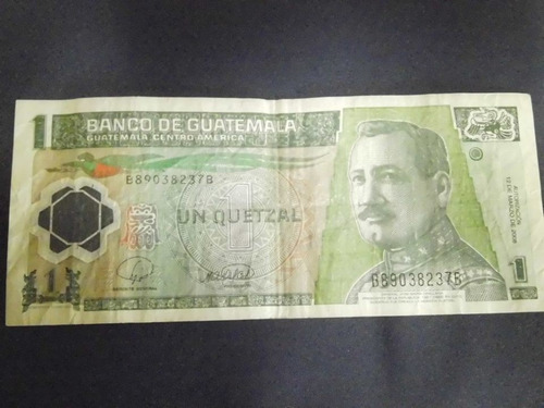 Billete Guatemala 1 Quetzal Polímero 