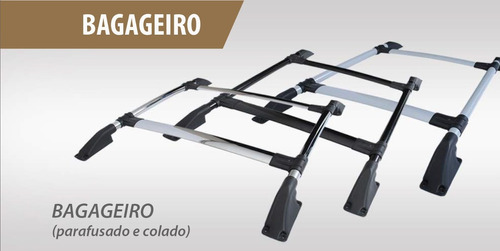 Bagageiro De Teto Rack Scenic Preto/ Prata Parafuso/colado