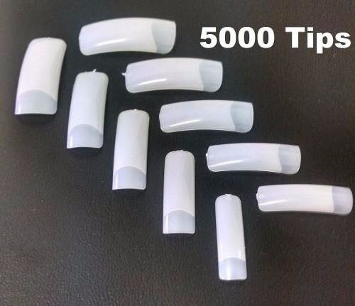 5000 Tips Unha Postiça Gel Acrigel Acrilica Acrygel Meia Lua