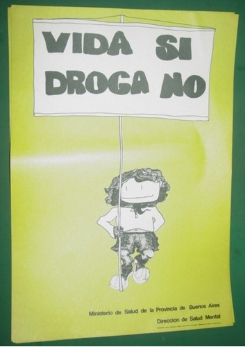 Cartel Antiguo Propaganda Salud Buenos Aires Vida Si Droga N