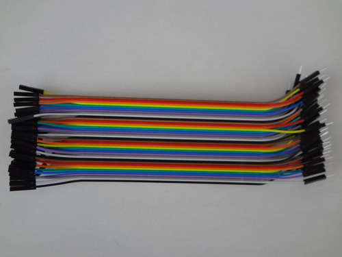 40 Cabos Jumper Macho-femea 20cm De Protoboard P/ Arduino