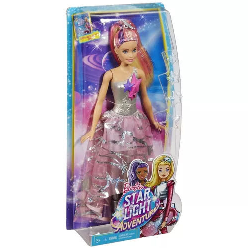 BARBIE AVENTURA NAS ESTRELAS BONECA VESTIDO GALACTICO MATTEL DLT25