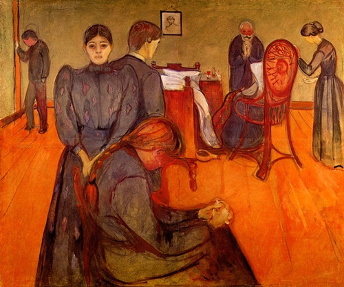 Óbito Na Enfermaria 1893 Pintura Munch Tela Repro