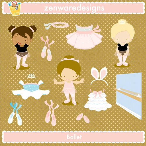 Kit Imprimible Bailarinas Imagenes Clipart Cod 20