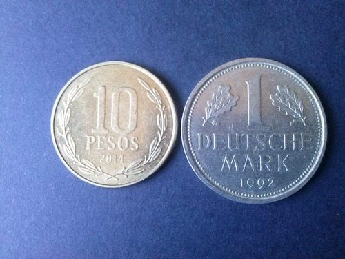 Moneda Alemania Federal 1 Mark Níquel 1992 Ceca F (c27)