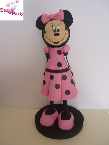 Muñeca Fofucha Minnie. Centro De Mesa, Adorno Tortas.