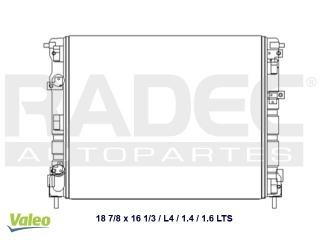 Radiador Renault Sandero 2005-2006-2007 L4 1.6lts S/aire Std