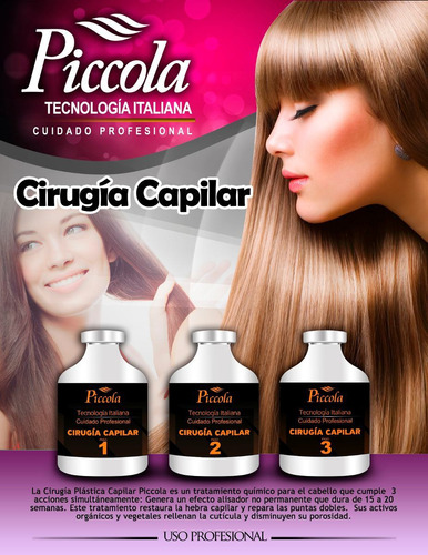 Cirugia Plastica Capilar. Marca Piccola 3 Pasos