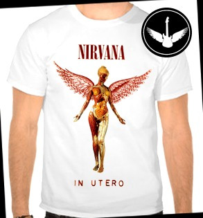 Camiseta Nirvana In Utero Banda Rock Camisa N01