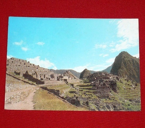 Postal Machu Picchu Vista General Eismann Cusco Perú Sin Uso