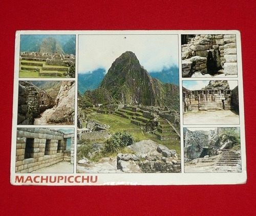 Antigua Postal Machu Picchu Muros Incas Fuentes Templo 1988