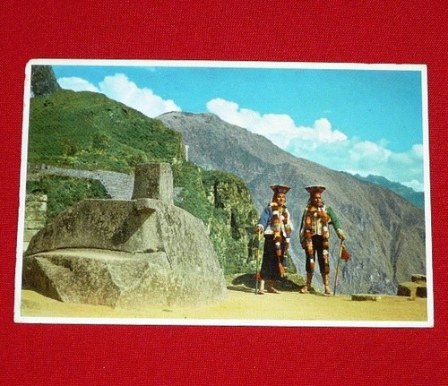 Antigua Postal Intihuatana Solar Machu Picchu Trajes Típicos