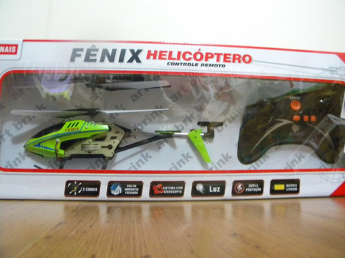 Helicoptero Fenix 3 Canais Art Brink Com Giroscopio 27 Cm