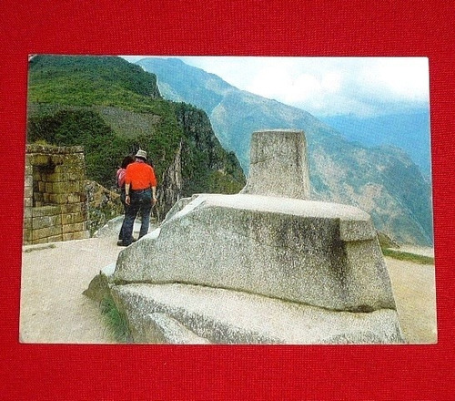 Antigua Postal Intihuatana Reloj Solar Machu Picchu 1987