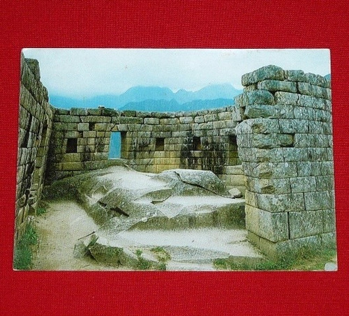 Antigua Postal Vista Interior Del Torreón Machu Picchu 1987