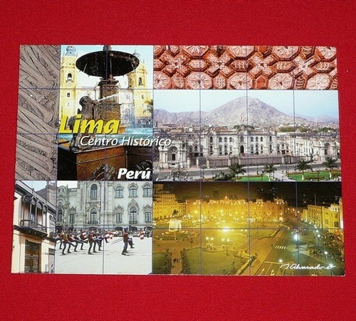 Postal Lima Centro Histórico Perú Alvarado Plaza De Armas