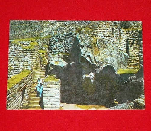 Antigua Postal Gruta Del Cóndor Machu Picchu Cusco Perú