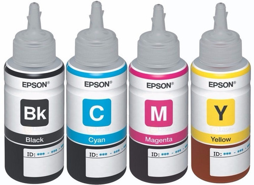 Tintas Originales Epson L380-l360-l555-l210. Pack 4 Colores