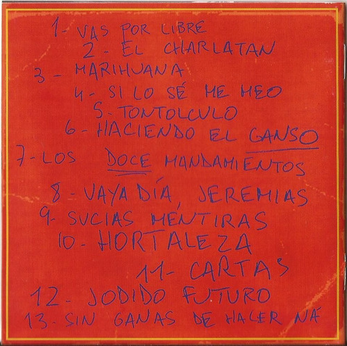 Porretas Cd Baladas Pa Un Sordo 1997 Punk Rock Cd Impecable (Usado)