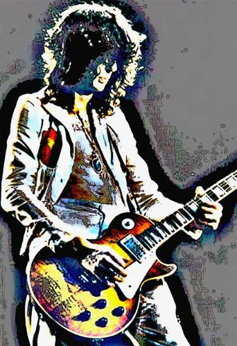 Musica Rock Guitarra Jimmy Page Led Zeppelin -lamina 45x30cm