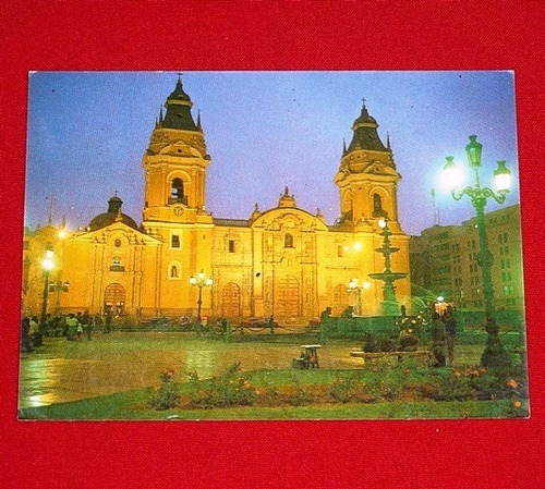 Postal Antigua Catedral De Lima Perú 1988 Eismann En Color