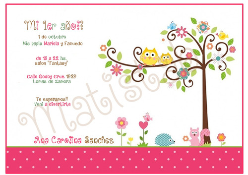 Tarjetas Invitación Cumpleaños!!20 Un. $110. Souvenir