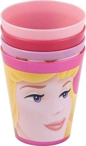 Set De 4 Vasos De Las Princesas Para Niñas Disney