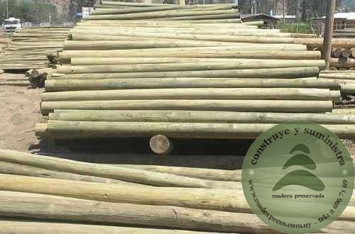 Imagen 2 de 4 de Postes Tratados Cca 9a12 2,20m Para Cerco Perimetral