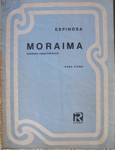 Moraima - G. Espinosa - Partitura Para Piano