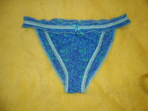 No Ilusion Pantaleta Bikini Tela Transparente C/diseño Azul