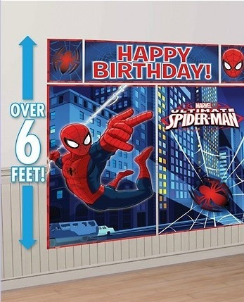 Escena Decoración Fiesta Gigante Hombre Araña Spiderman