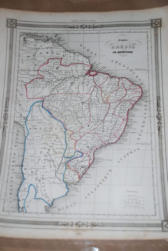 Mapa Antiguo Chile Sudamerican 1842 Pre Guerra Pacífico