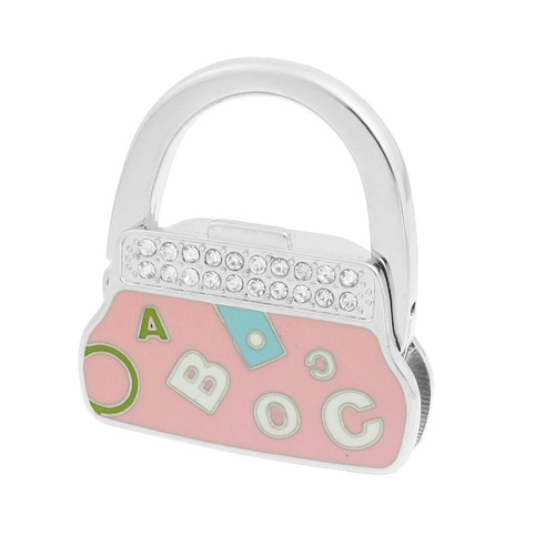 Mujeres Inglés Cartas Patrón Rhinestone Bolso Plegable