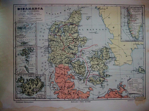 Antiguos Mapas De Europa 1912
