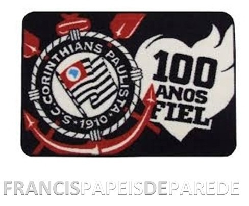 Tapete Timão Corinthians Beira De Cama Entrada Carro 65x44cm