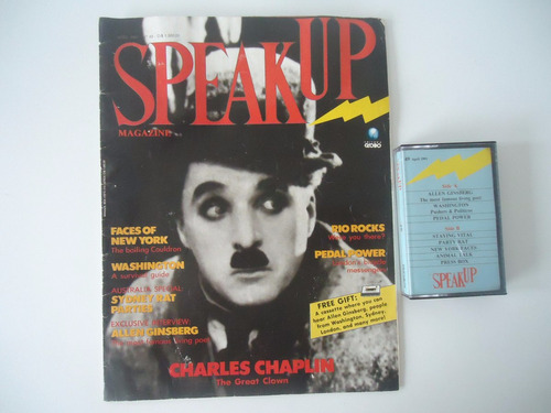 Speak Up #49 De 1991 Charles Chaplin - Com A Fita Cassete