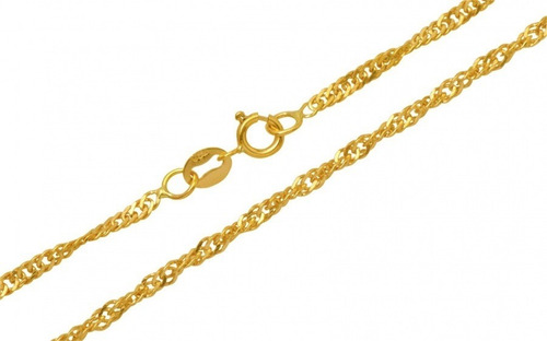 Corrente Ouro 18k Singapura 40 Cm 0,8g