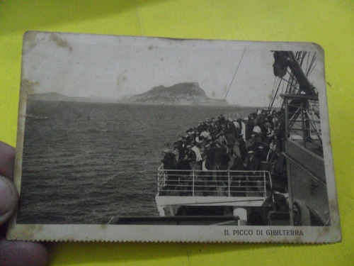 Antigua Tarjeta Postal 1931 Barco Lloyd Sabaudo Navio Buque