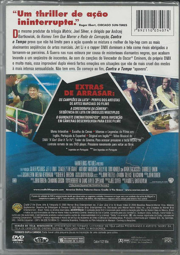 Contra O Tempo Jet Li- Dmx, Dvd Original, Novo, Lacrado