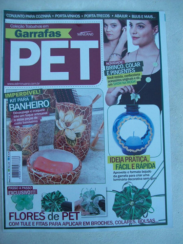 Revista: Trabalhos Em Garrafas Pet Nº 14 - Kit Para Banheiro
