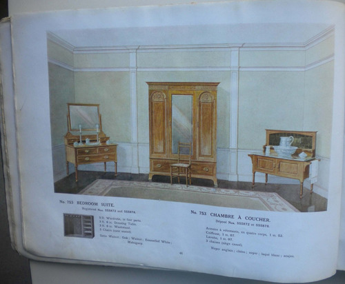 Catálogo De Muebles Antiguos Diseños De 1912 En Ingles