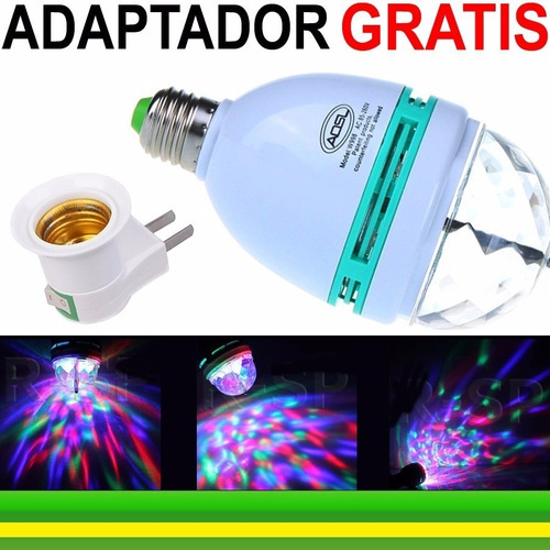 Lâmpada De Led Colorido Rotativo Giratório Bola Maluco Fasta