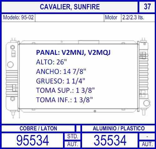 Radiador Cavalier 2.2 / 2.3 Lts 1995 1996 1997 1998 1999