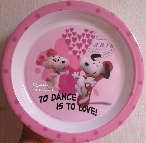 Fiesta De Snoopy, Plato De Melamina,  Recuerdo, Regalo