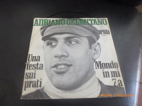 Vinilo Single Adriano Celentano  // Mondo In Mi ( I-102