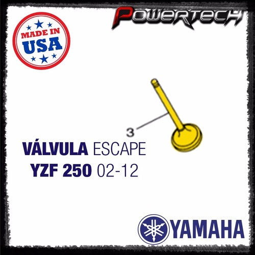 2 Valvulas Escape Yamaha Yzf 250 02 - 12 Original Titanio